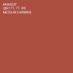 #AB4D3F - Medium Carmine Color Image